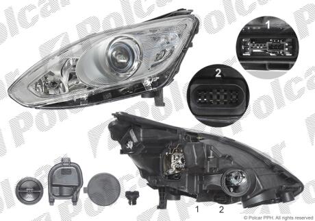 Фара основная левая D3S Polcar 32M1091V