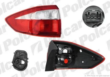 Ліхтар задній ліворуч зовнішній Polcar 32M187-V