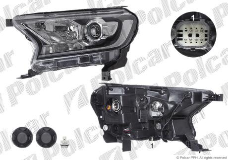 Фара основная правая H11, H15, PY21W, W5W Polcar 32P2103E