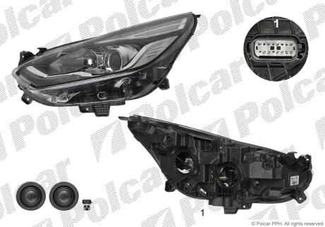 Фара основная левая H7, LED Polcar 32V1092V