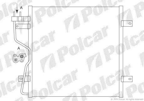 Радиатор кондиционера (Конденсатор) без осушителя Polcar 3411K8C1