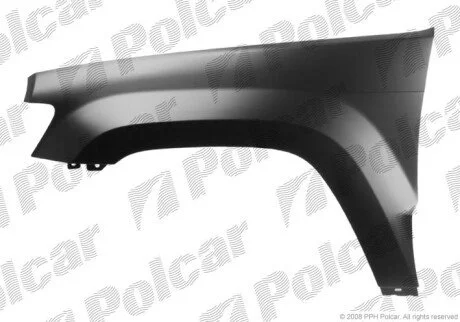 Крило спереду праворуч з отвором для антени Polcar 343002