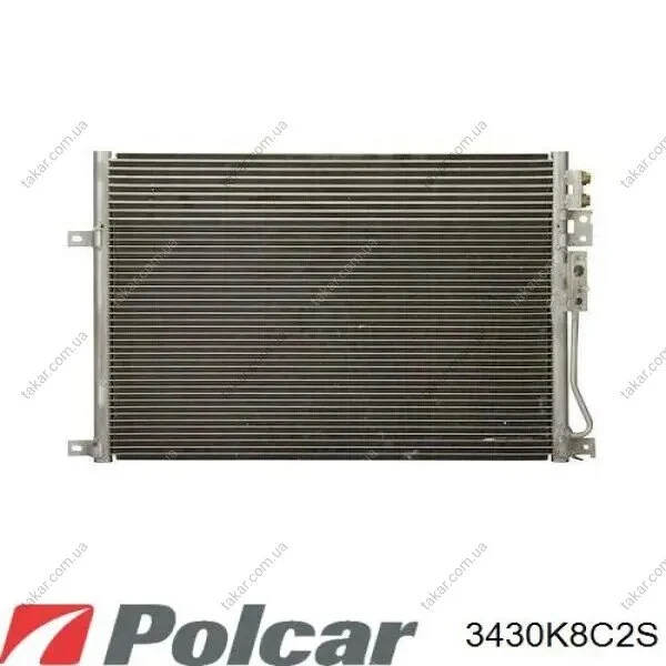 Радиатор кондиционера (Конденсатор) без осушителя Polcar 3430K8C2S (фото 1)