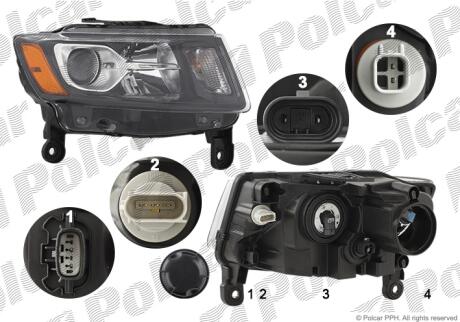 Фара основная Polcar 34T1105