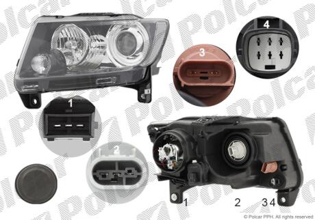 Фара основная Polcar 34X1092E