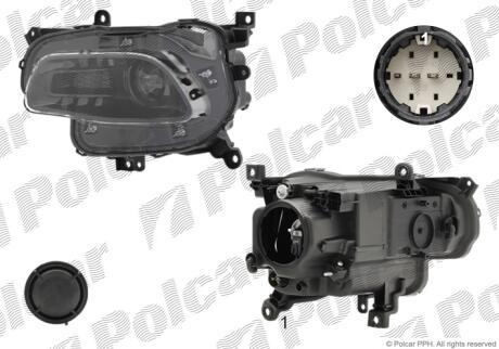 Фара основная правая HiR2 Polcar 34X2100