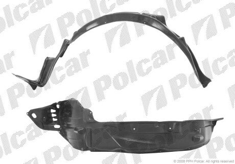 Подкрылок правый Polcar 3825FP-1