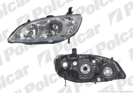 Фара основная правая HB3, HB4, W5W, WY21W Polcar 382810-E