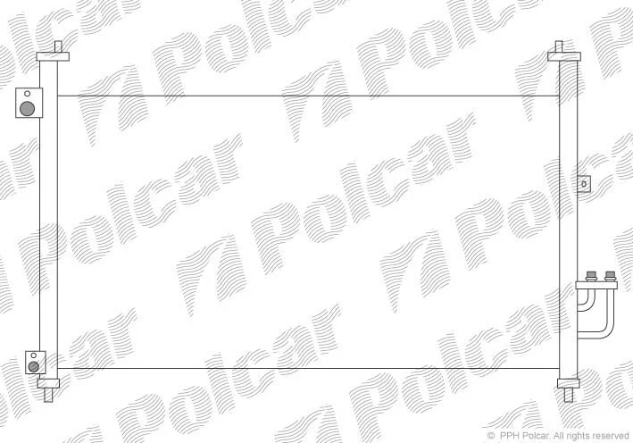 Радіатори кондиціонера Polcar 3828K8C3 (фото 1)