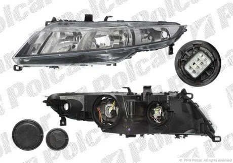 Фара основная левая H7, PY21W, W5W Polcar 382909-U