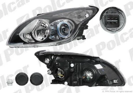 Фара основная левая H1, H7, PY21W, W5W Polcar 4015095E