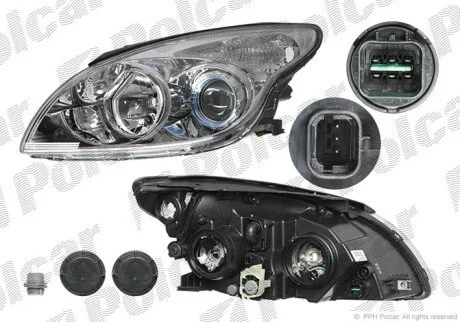 Фара основная правая H1, H7 Polcar 4015101E
