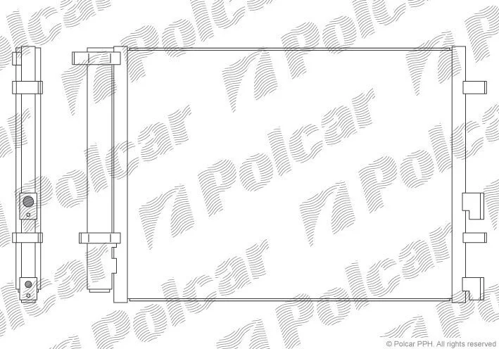 Радіатор кондиціонера (Конденсатор) з осушувачем Polcar 4017K82K (фото 1)