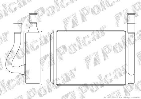 Радиатор отопителя Polcar 4021N8-1