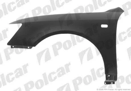 Крило спереду праворуч з отвором для поворотника Polcar 402602