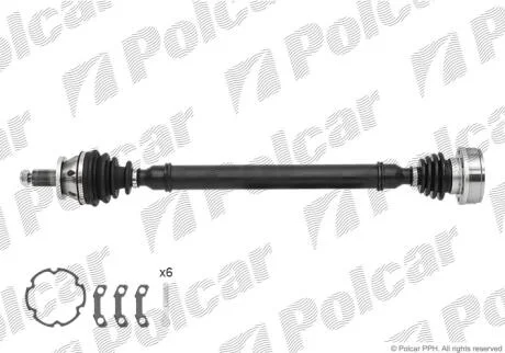 Привідний вал передній міст Polcar 40-3012