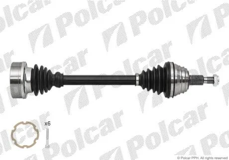 Привідний вал передній міст Polcar 40-3013