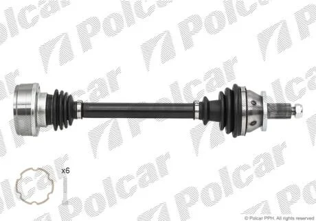 Приводной вал передний мост Polcar 40-3015