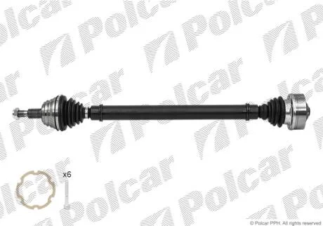 Привідний вал передній міст Polcar 40-3017