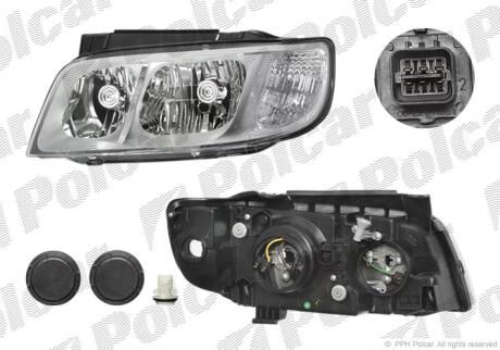 Фара основная правая H1, H7 Polcar 403610-E