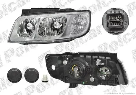 Фара основна права H1, H7 Polcar 403610-E