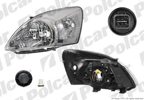 Фара основная правая H4 Polcar 403710-E