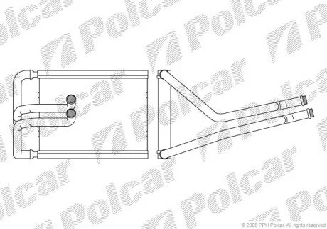 Радиатор отопителя салона Polcar 4047N81X