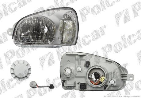 Фара основная правая H4 Polcar 405010-E