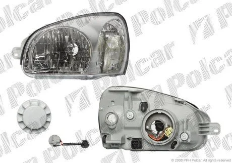 Фара основна права H4 Polcar 405010-E