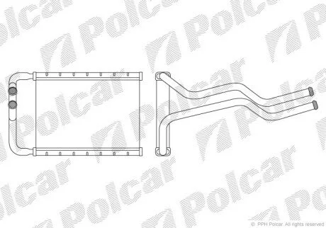 Радіатор обігрівача салону Polcar 4052N81X