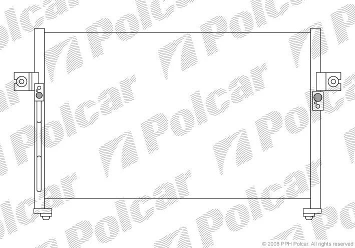Радіатор кондиціонера (Конденсатор) без осушувача Polcar 4062K8C2 (фото 1)