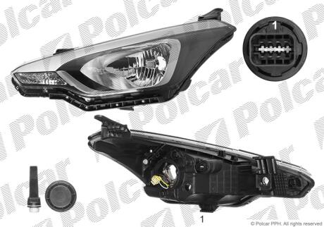 Фара основная Polcar 40B309-X
