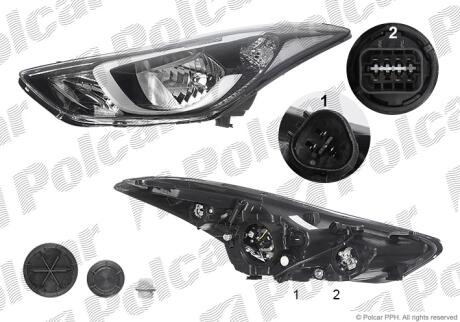 Фара основная Polcar 40C1105E
