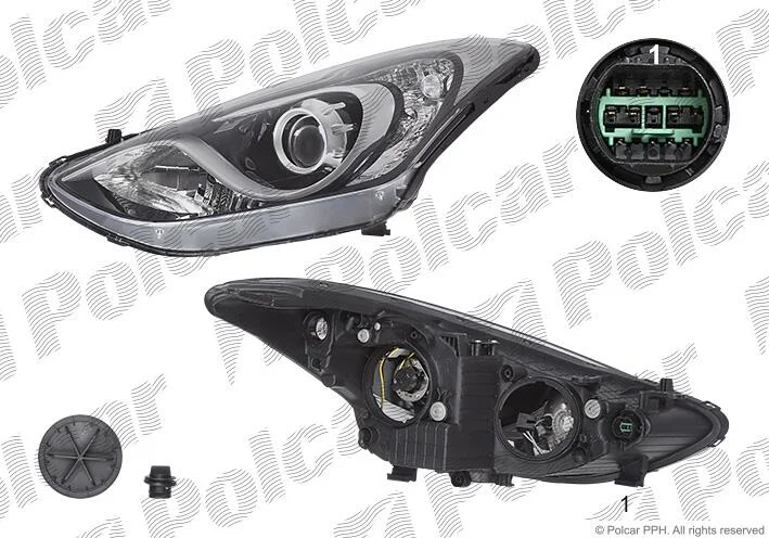 Фара основная Polcar 40C2100E (фото 1)