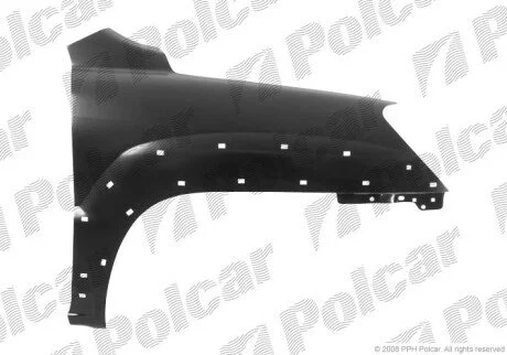 Крыло спереди слева с отверстием для поворотника Polcar 410301-1