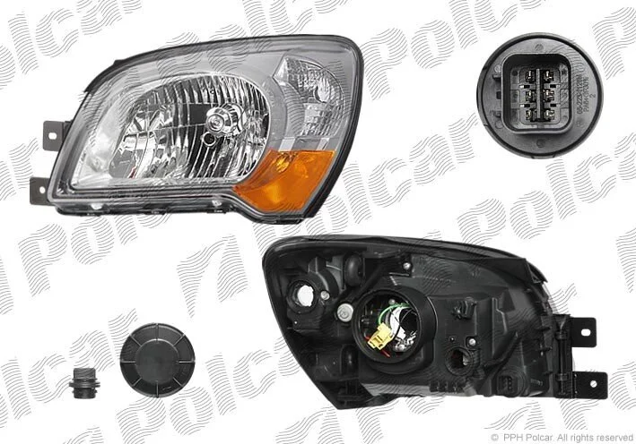 Фара основна права H4, PY21W, W5W Polcar 4103103E (фото 1)