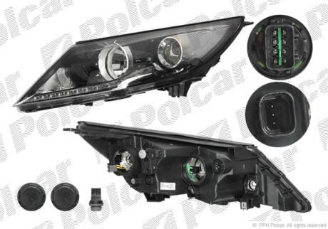Фара основная правая H7, LED Polcar 410410-E