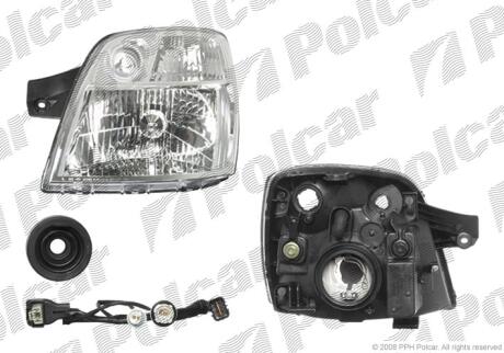 Фара основная правая H4, PY21W, W5W Polcar 410610-E