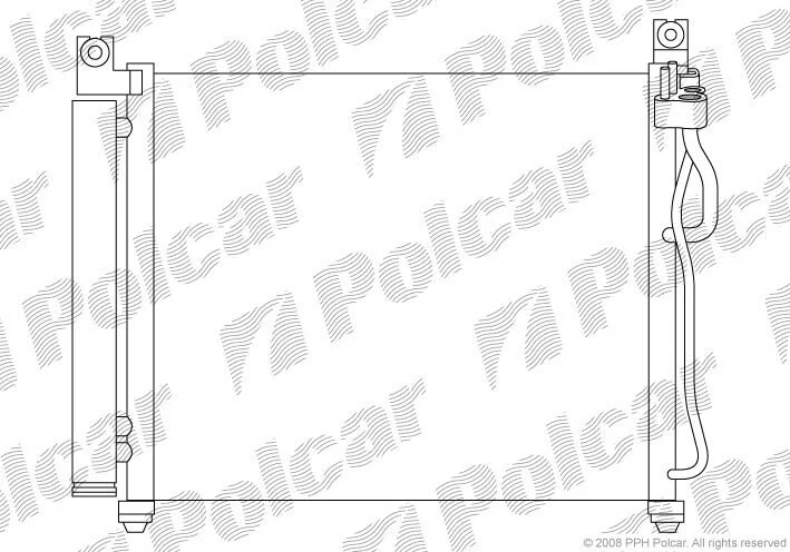 Радіатор кондиціонера (Конденсатор) з осушувачем Polcar 4106K8C1 (фото 1)