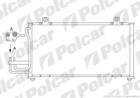 Радиатор кондиционера (Конденсатор) Polcar 4111K8C2