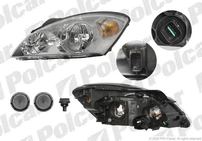 Фара основная правая H1, H21W, H7, W5W Polcar 411410-E (фото 1)