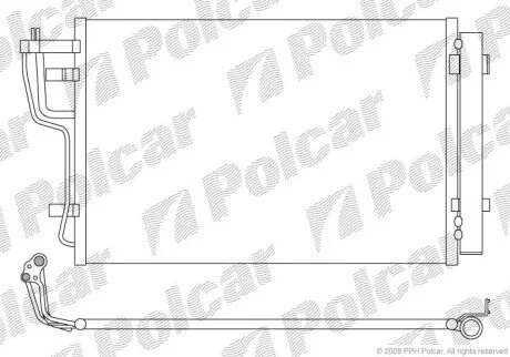 Радиатор кондиционера (Конденсатор) с осушителем Polcar 4114K8C1