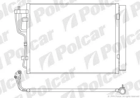 Радиатор кондиционера (Конденсатор) с осушителем Polcar 4114K8C2
