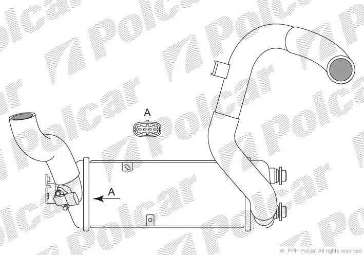 Радіатори повітря (Інтеркулери) Polcar 4117J81X (фото 1)