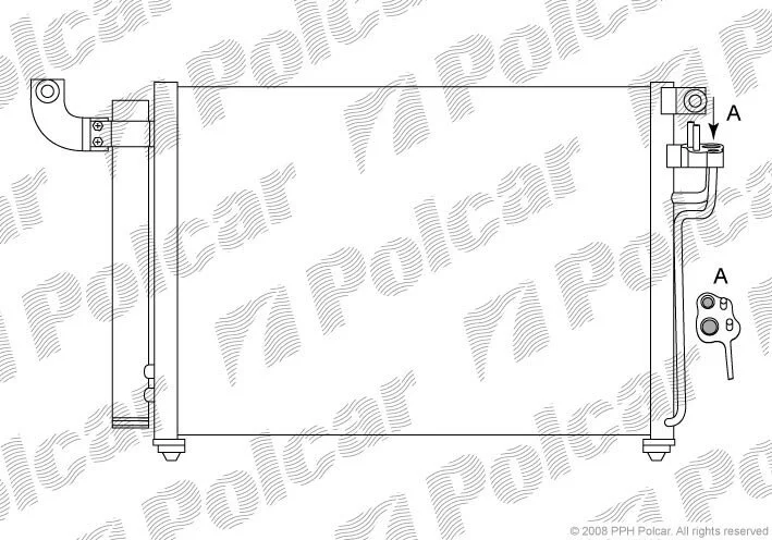 Радиатор кондиционера (Конденсатор) с осушителем Polcar 4117K82X (фото 1)
