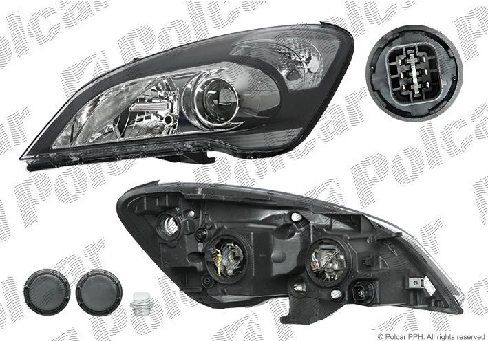 Фара основная левая H1, H7, PY21W, W5W Polcar 411809-E (фото 1)