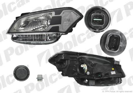 Фара основная Polcar 416510-E
