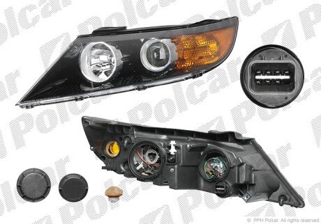 Фара основная левая H1, H11 Polcar 417209