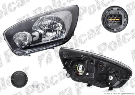 Фара основная правая H4, PY21W, W5W Polcar 41A110-E