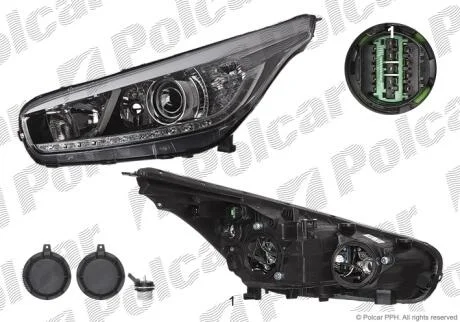 Фара основная Polcar 41C1103X